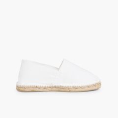 Espadrilles für Jungen, Mädchen, Frauen und Männer Weiß