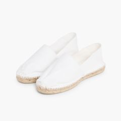 Espadrilles für Jungen, Mädchen, Frauen und Männer Weiß