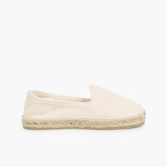 Espadrilles aus Zackenmuster in großen Größen 34-45 Roh