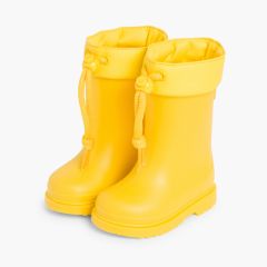 Gummistiefel für Kleinkinder mit verstellbarem Schaft Gelb