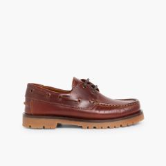 Jungen Bootsschuhe  mit Schnürsenkeln Braun