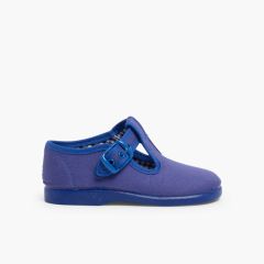 Segelsandalen babyschuhe aus Leinen für Kinder Türkisblau