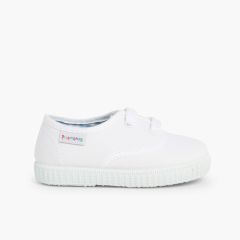 Kindersneakers mit Schnürsenkeln Weiß