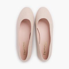 Ballerinas mit eleganter Sohle aus Leinen Nude