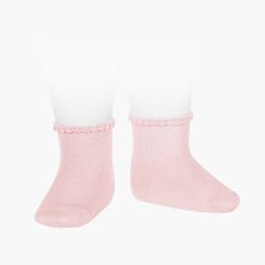 Baby Socken mit Rippbündchen Rosa