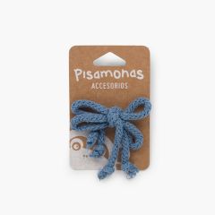 Haargummi mit Schleifen-Bändern Französisch Blau