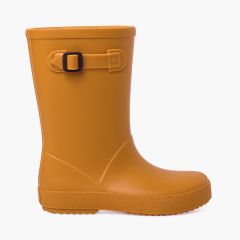 Gummistiefel Splash mit Schnalle in pudrigen Farben Senf