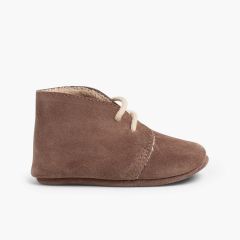 Desert Boots für Babys mit Innenfell Mausgrau