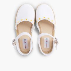 Sandale Espadrille mit Schnallenverschluss Margaritas Weiß