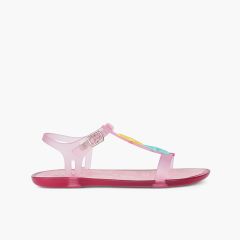 Tricia Seafood Gummisandalen Fuchsia