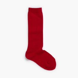 Einfarbige Socken Roter Samt