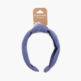 Nacktes Cord-Stirnband Französisch Blau