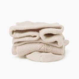 Strumpfhosen aus Baumwolle mit seitlichen Lochmustern und warm Leinen