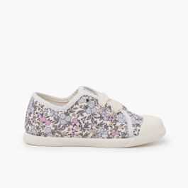 Sneakers mit Blumenmuster und Gummispitze Blumen