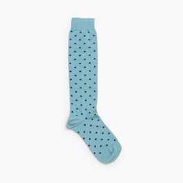 Gepunktete Socken Himmelblau