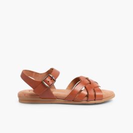 Sandalen für Mädchen und Frauen mit Gelsohle Leder