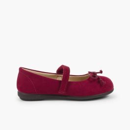 Ballerinas mit Klebeband und Band im Mercedita-Stil Bordeaux