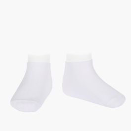 Unsichtbare Winter-Socken aus elastischer Baumwolle Weiß