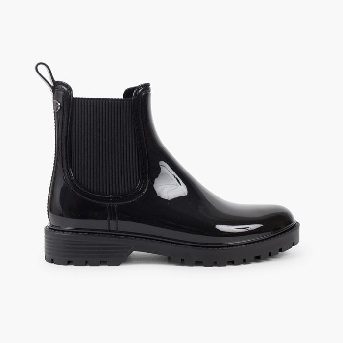 Gummistiefel mit Track-Sohle und Elastikband