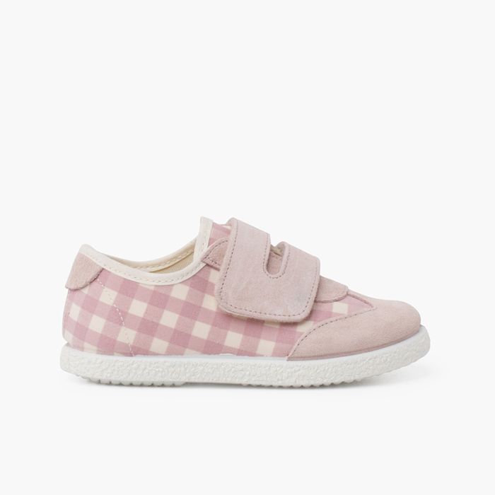 Karierte Sneakers Wildleder doppeltem Klebeband