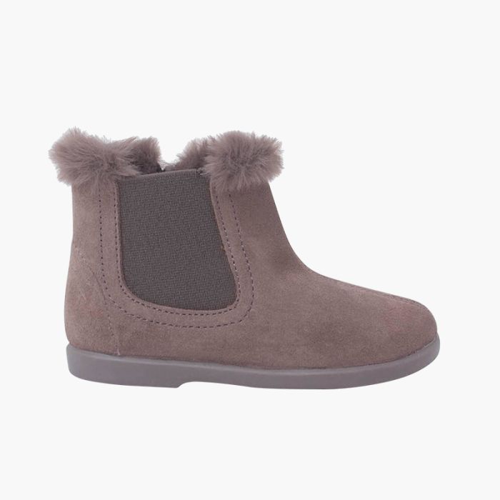 Chelsea-Stiefeletten für Mädchen mit Fellkragen