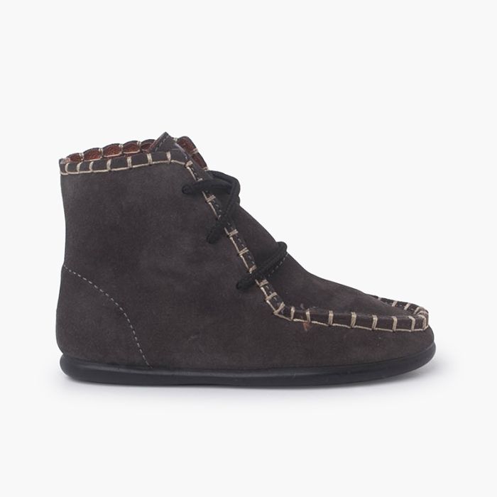 Mokassinstiefel aus Wildleder für Kinder