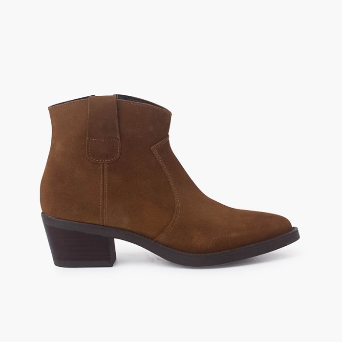 Cowboy-Stiefeletten aus Veloursleder