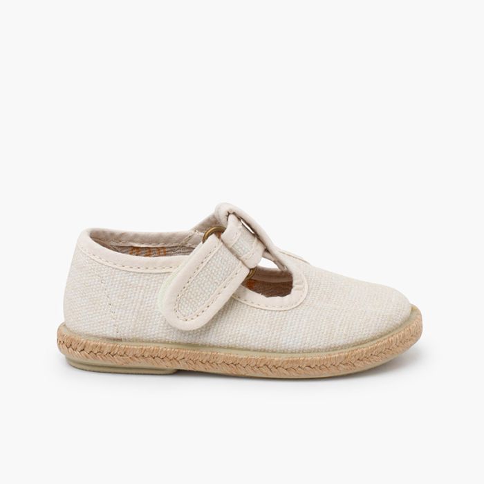 Ökologisch Baumwoll-Schuhe mit Jutesohle