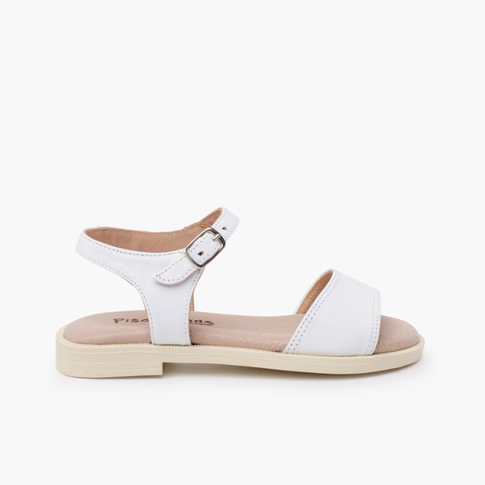 Ledersandalen mit ausgeschnittenem Riemen