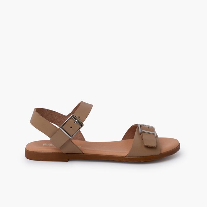 Sandalen mit breitem Riemen und Schnalle