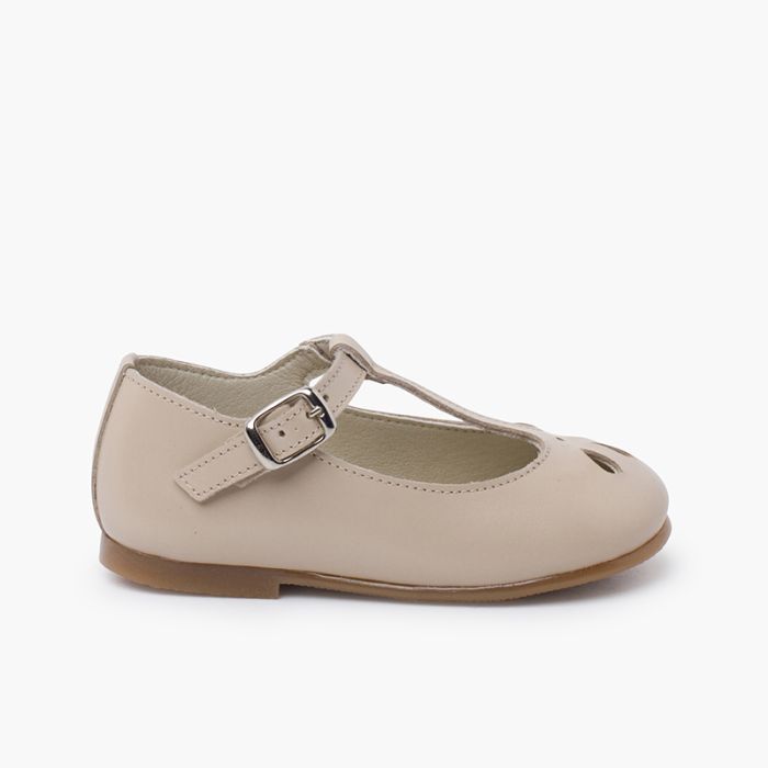 Mary Janes aus genarbtem Perlmutt-Leder