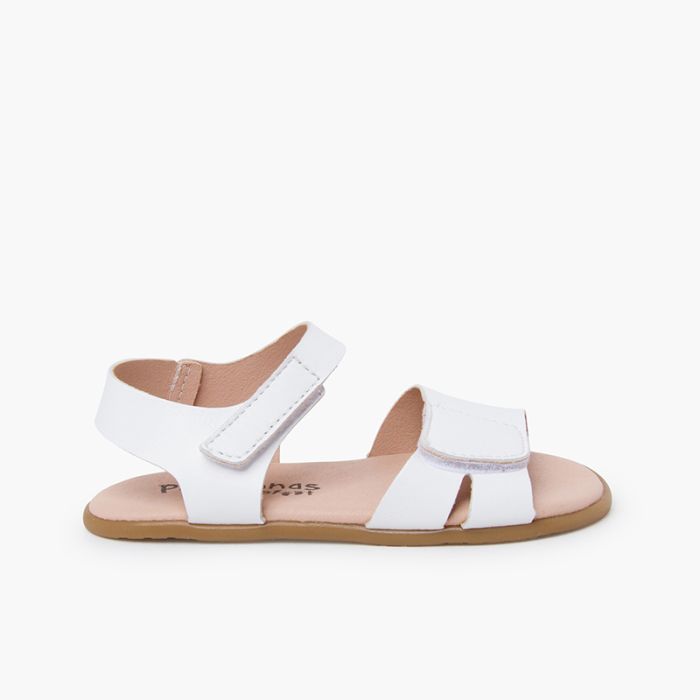 Barefoot-Ledersandalen verstellbarem Vorderblatt