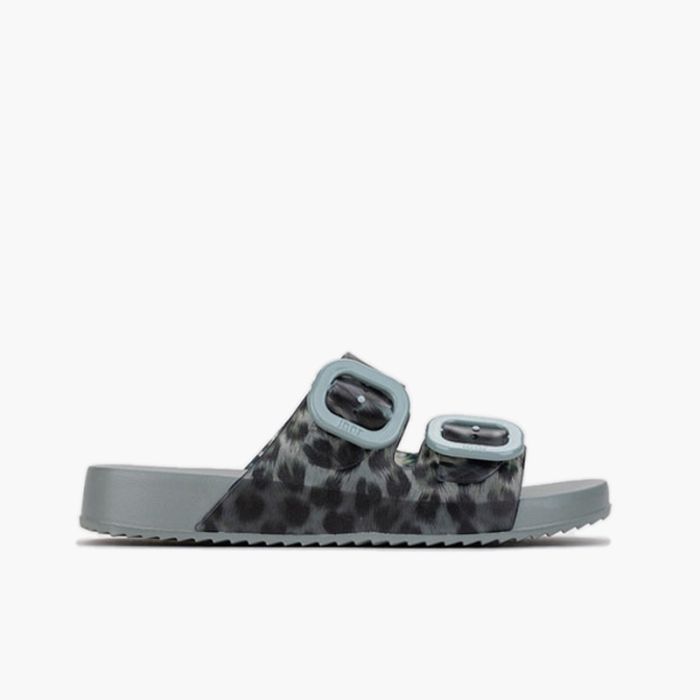 Habana-Sandalen Doppel-Schnalle Tierprint