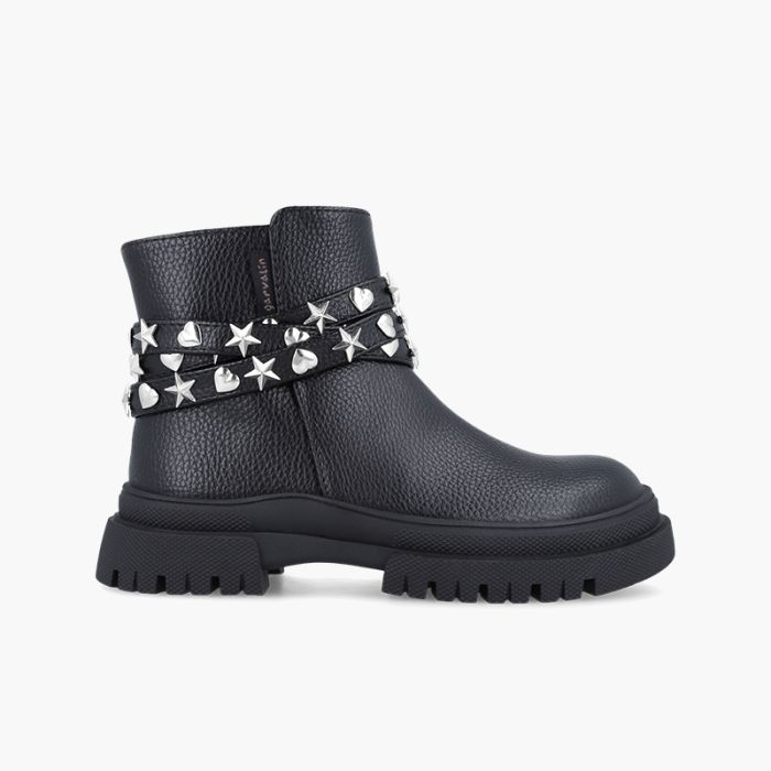 Mädchenstiefel Riemen mit Nieten