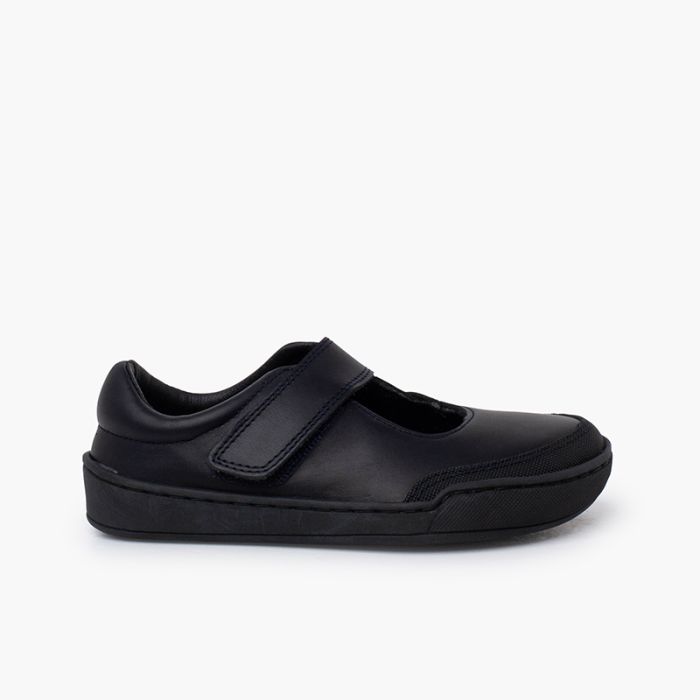 Barfuß-Lederschuhe Mary-Jane-Stil Mädchen