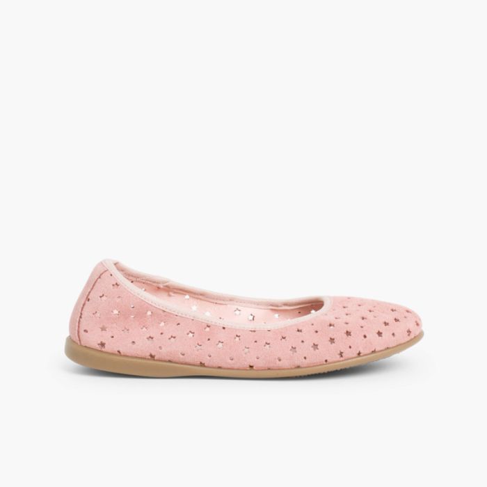 Ballerina mit Sternen aus elastischem Veloursleder