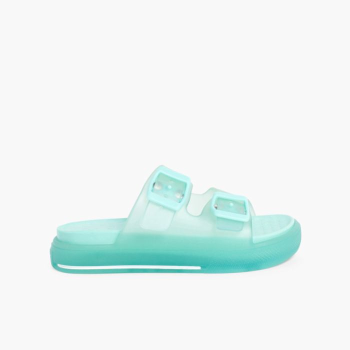 Flip-Flops mit breitem Riemen und Schnallen
