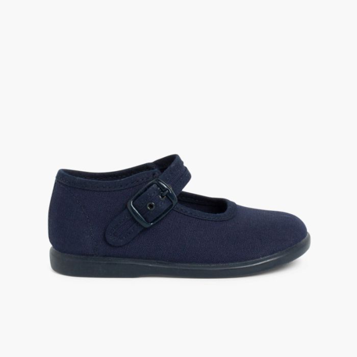 Mädchen-Mary-Janes aus Stoff mit Schnalle