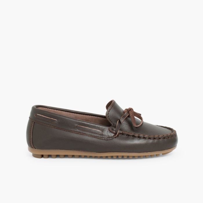 Mokassins Jungen Leder mit Schleife