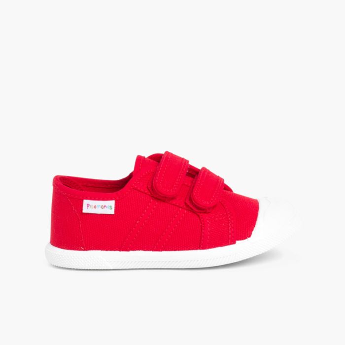 Leinwand-Sneakers für Kinder mit Klettverschlussriemen