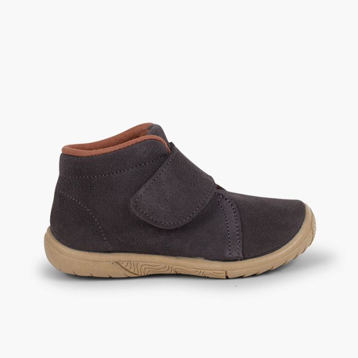 Wildleder Baby Stiefel mit Klettverschluss und verstärkter Spitze