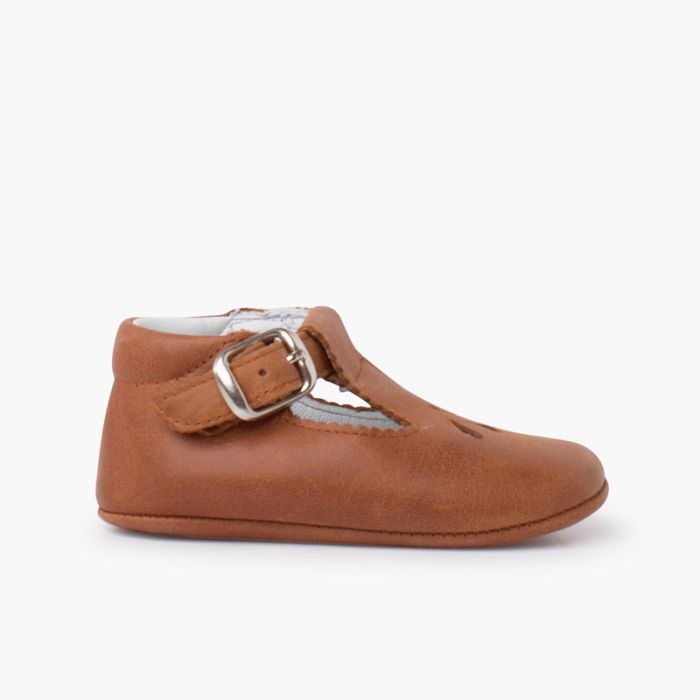 Leder klassische babyschuhe mit Lochmuster