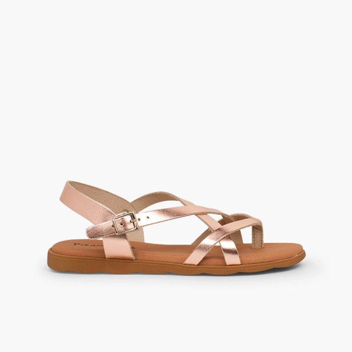 Römische Sandalen für Mädchen und Frauen mit Metallriemen