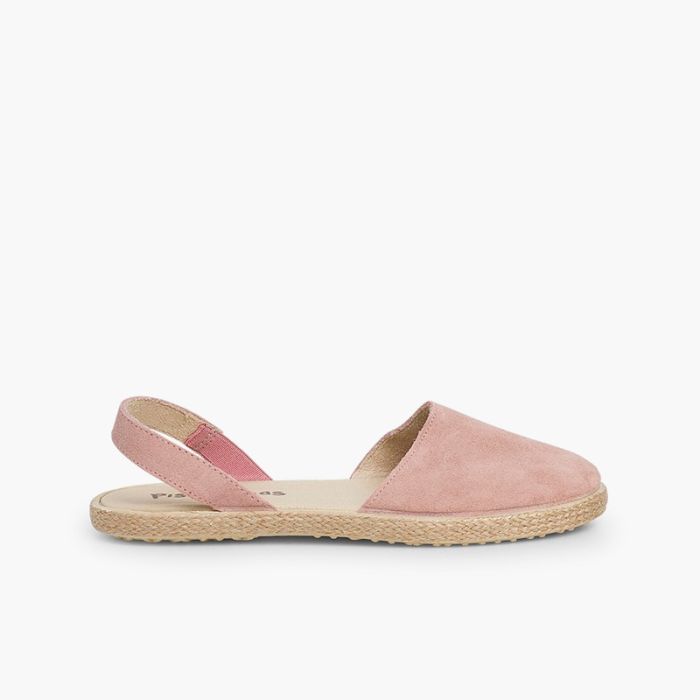Geschlossene Sandalen für Damen und Herren aus Veloursleder