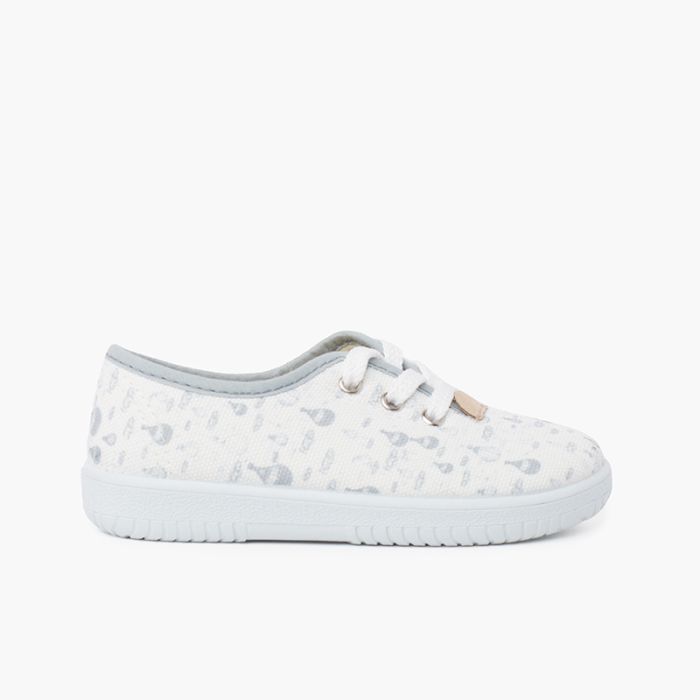 Sportschuhe mit Schnürsenkeln für Jungen aus Canvas mit Luftballon-Print