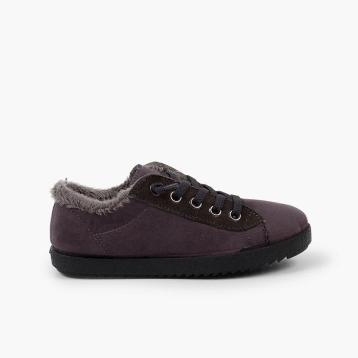 Kinder-Winterturnschuhe mit Fellfutter