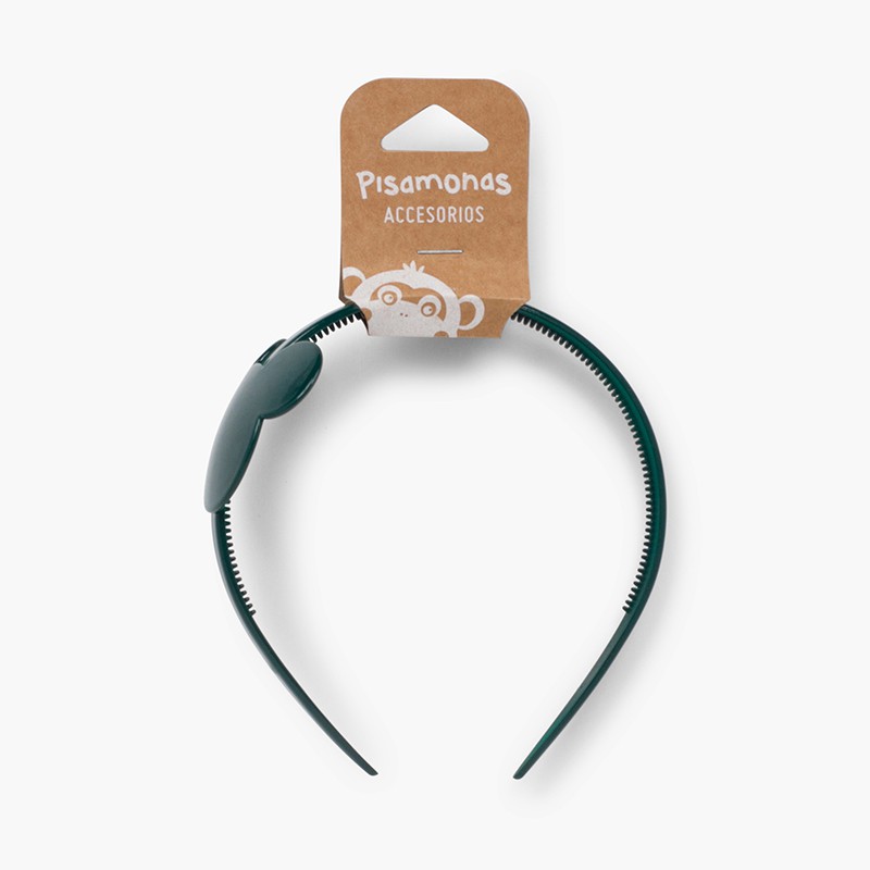 Diadem mit Affenmotiv Grün