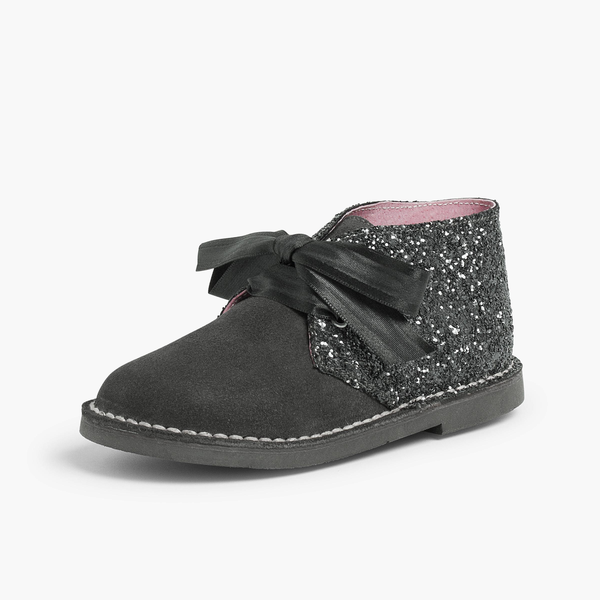 Glitzer Desert Boots für Mädchen Grau