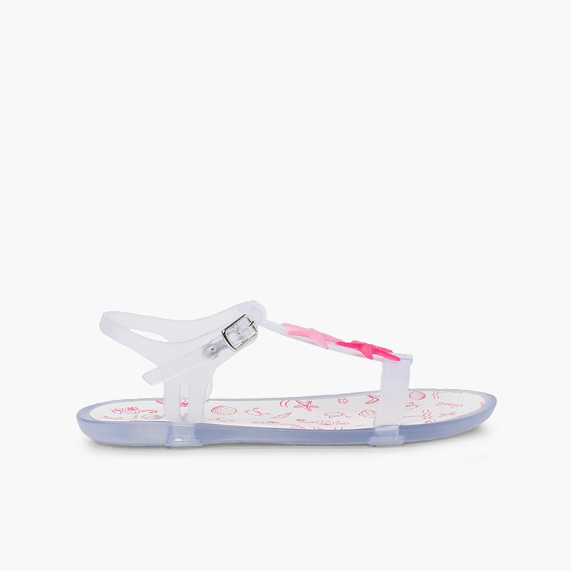 Tricia Seafood Gummisandalen Weiß