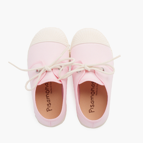 Casual Sportschuhe aus Canvas mit Gummispitze Rosa
